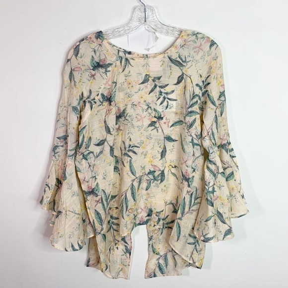 Lauren Conrad Split Open Back Floral Top - Picture 3 of 9